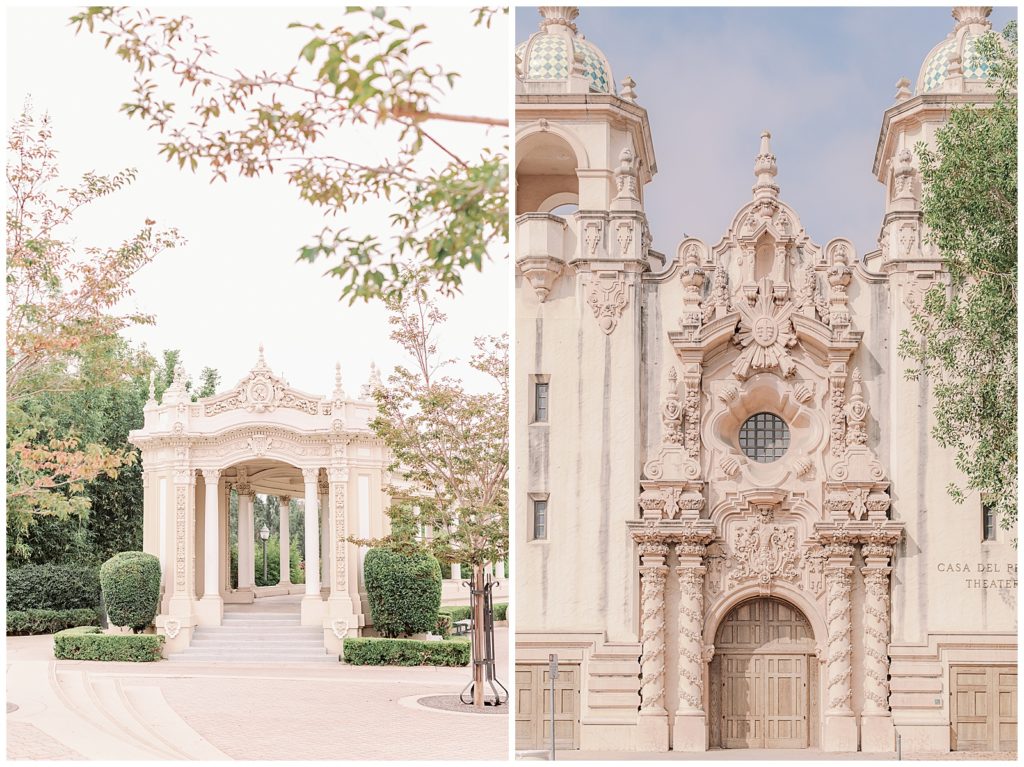 Balboa park structures located in San Diego, ca