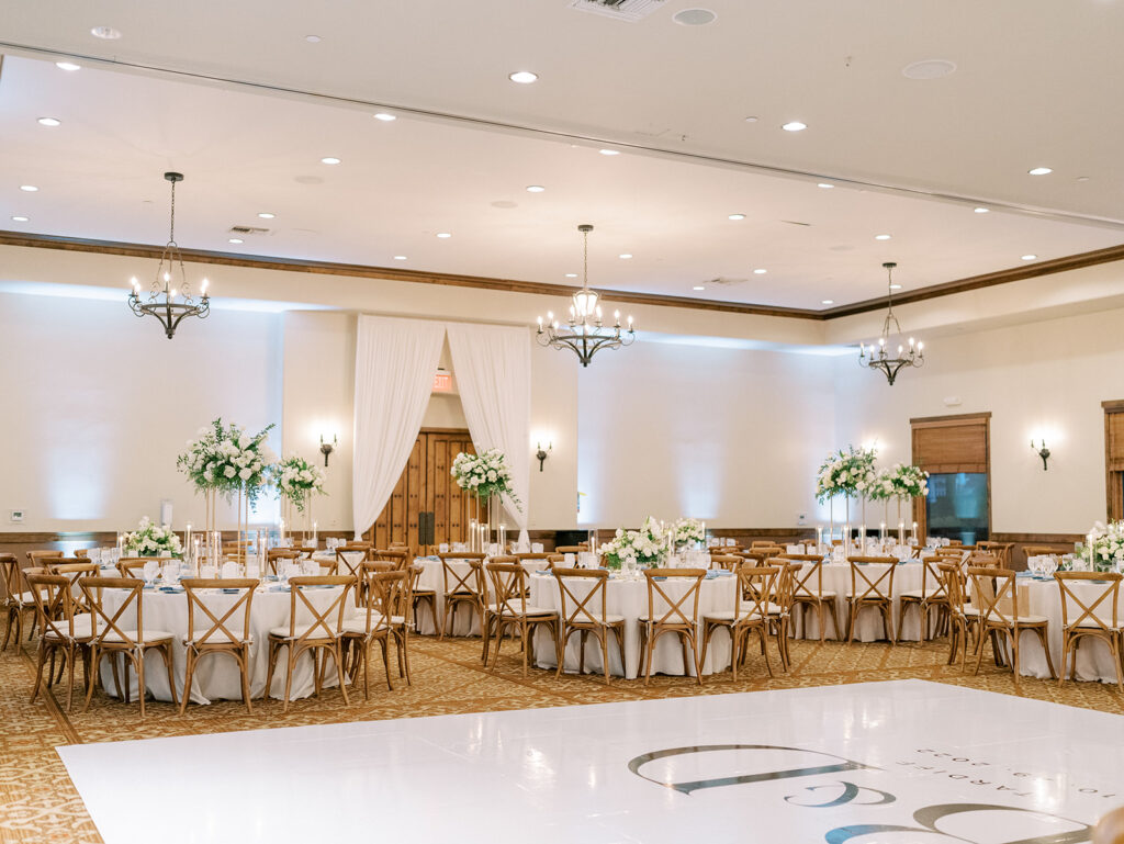 maderas golf club ballroom set up for wedding