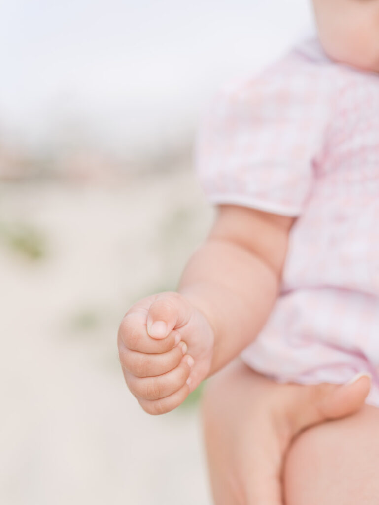 Close up photo of a toddler at Coronado Beach