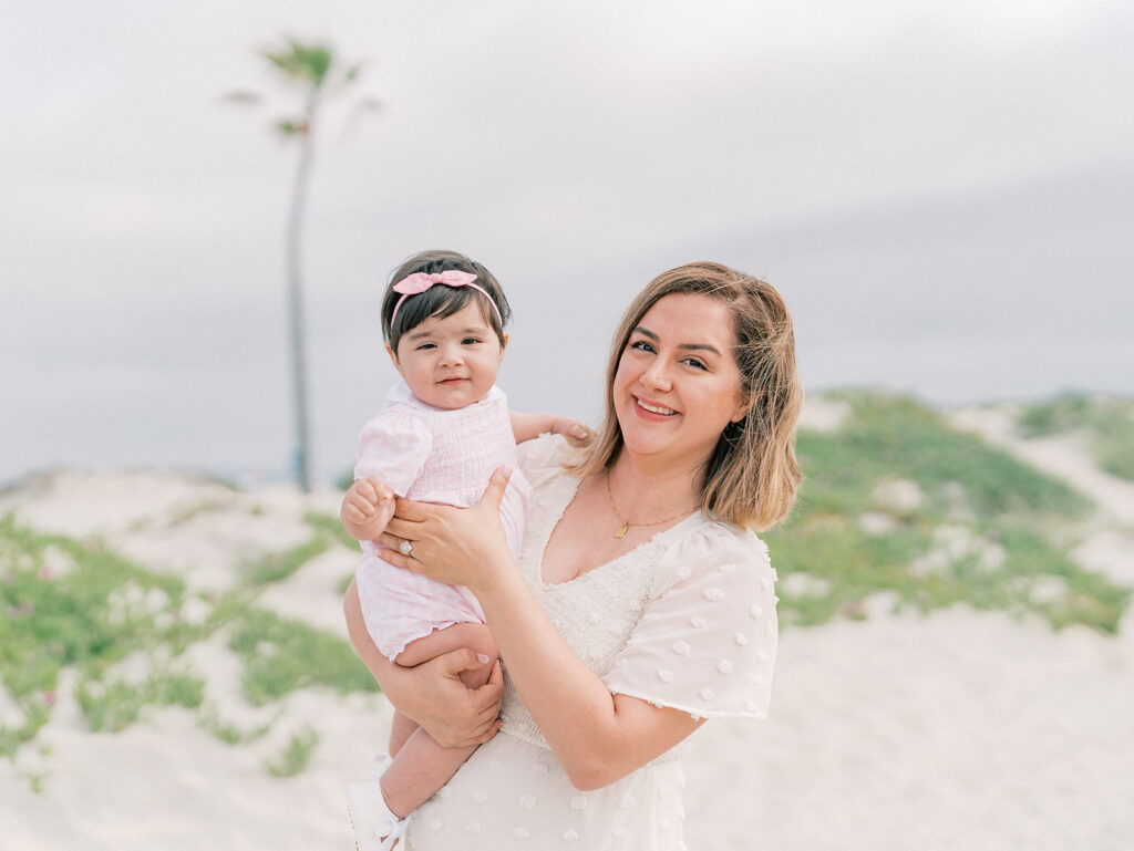 Mother and daughter at Coronado Beach