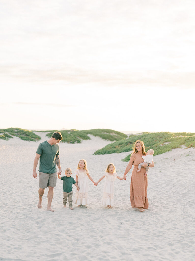 Family photo at Coronado beach