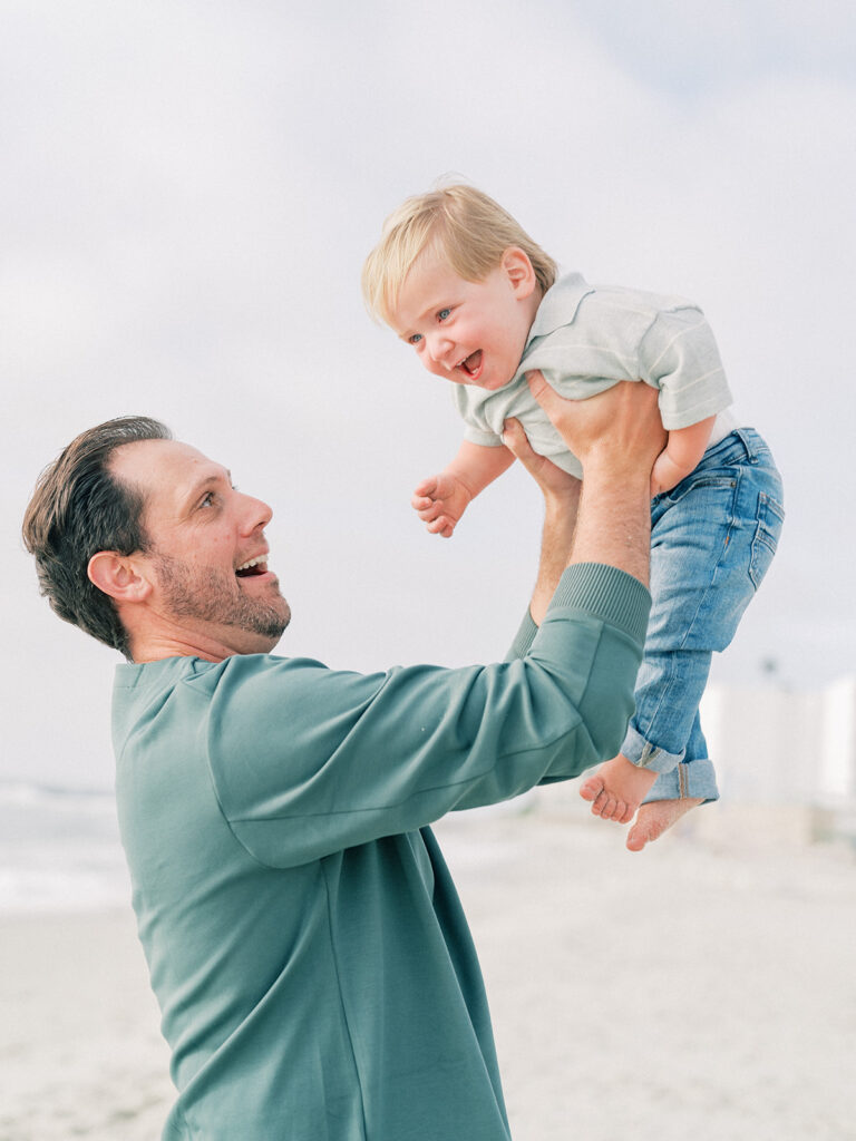 Father playing with his toddler