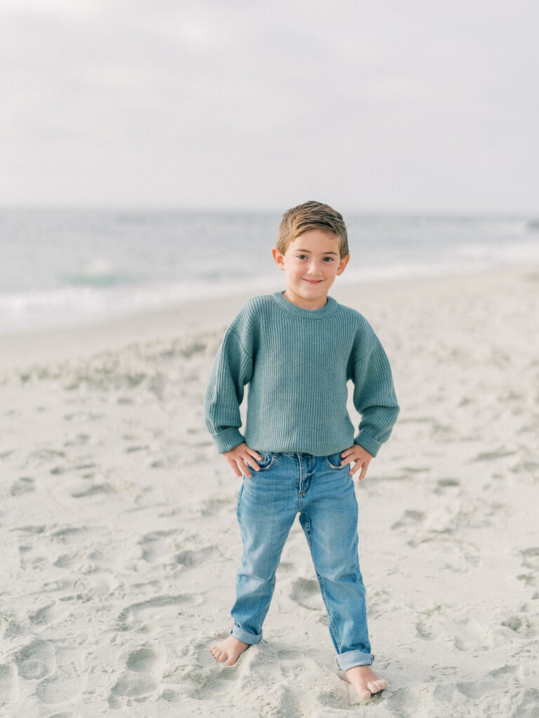 Cute little boy at the beach