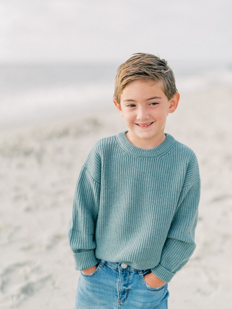 A little boy with a cheerful smile