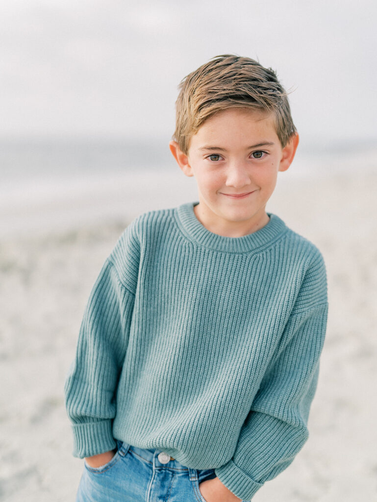 Little boy smiling during La Jolla photography session