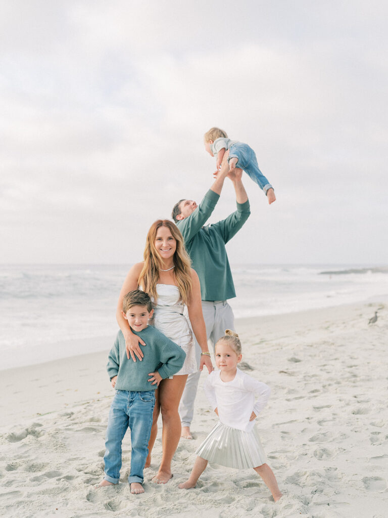 Candid moment during La Jolla photography session