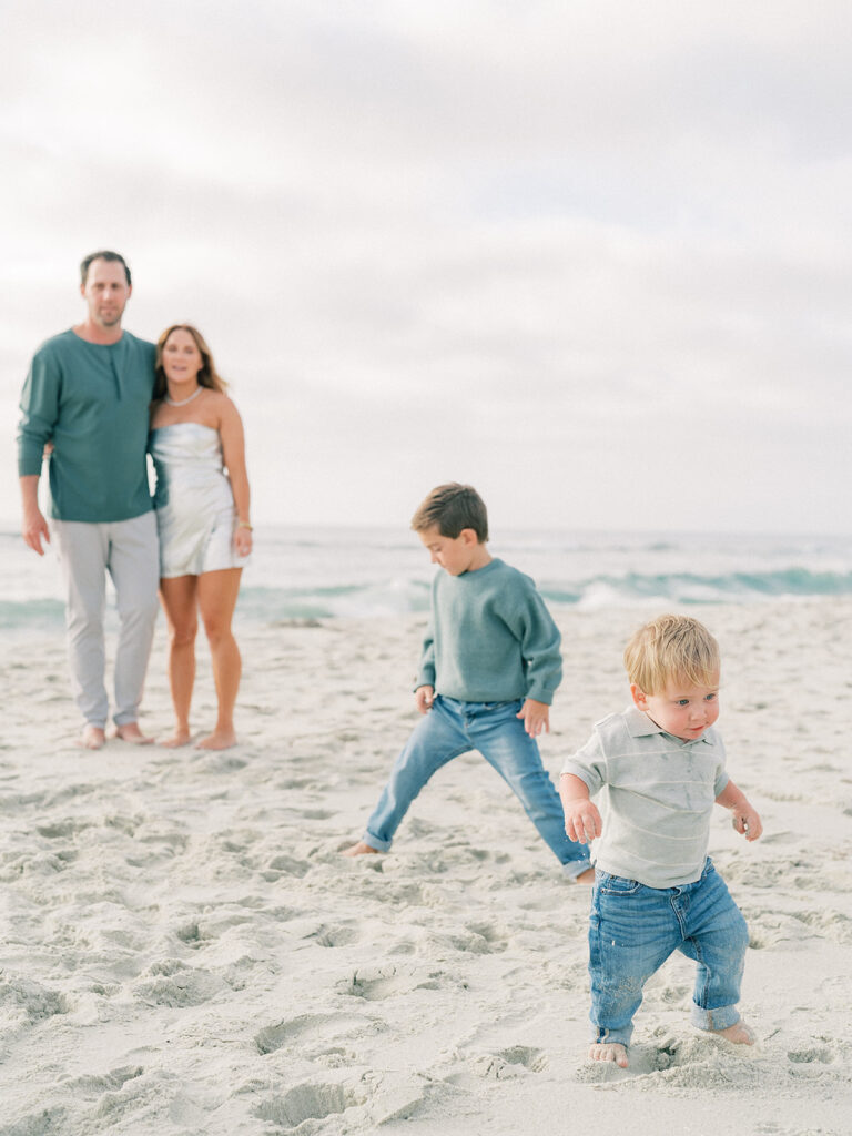 Candid moment during La Jolla photography session