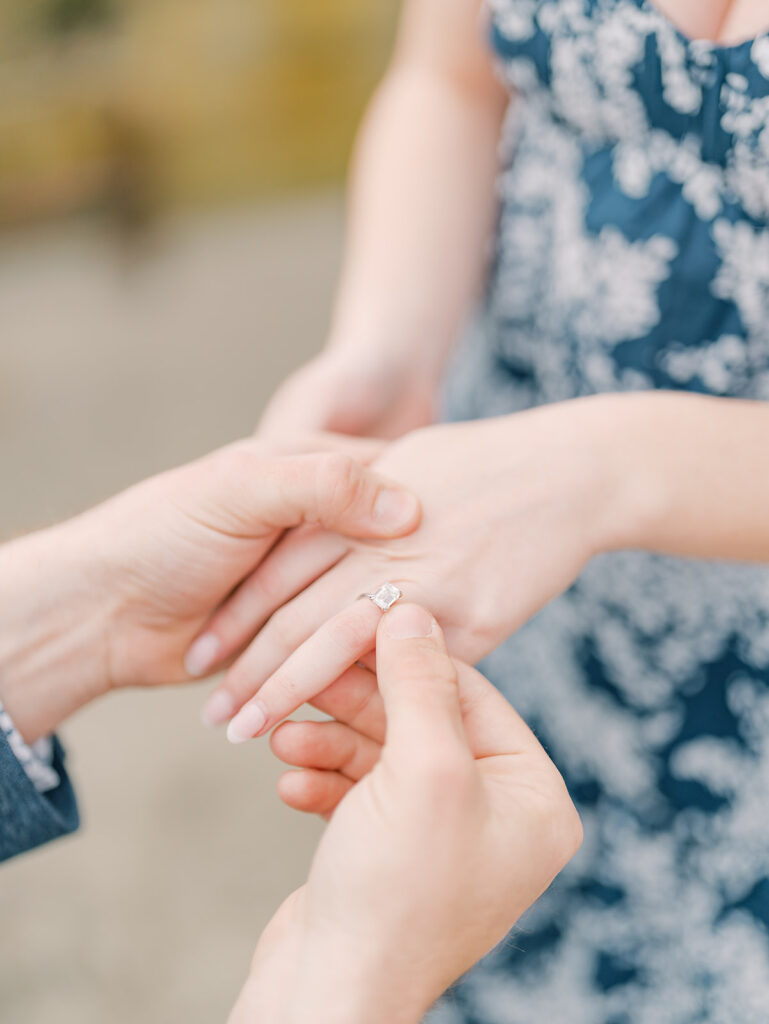 Close up photo of a wedding ring