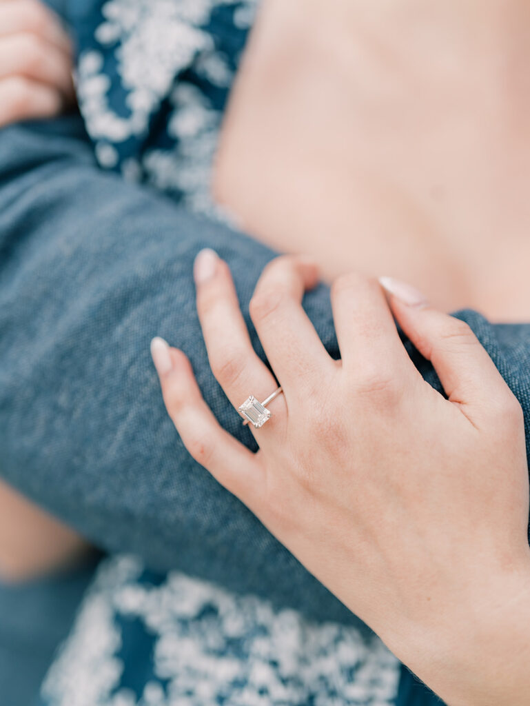 Close up photo of a wedding ring