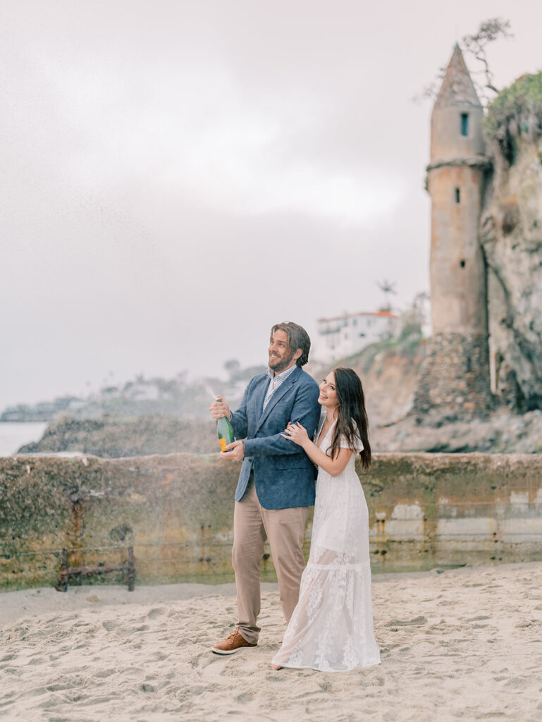 Props for engagement session at Laguna Beach