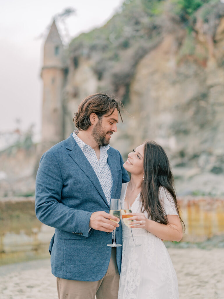 Props for engagement session at Laguna Beach