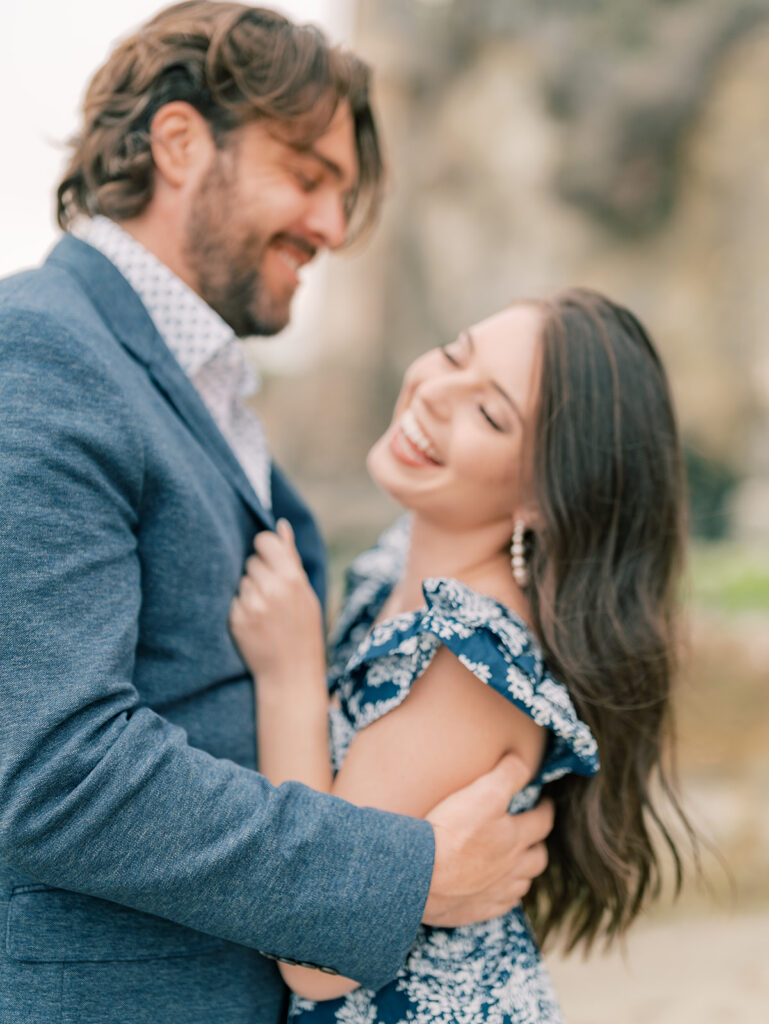 Engagement Session with the Iconic Pirate Tower of Laguna Beach as a backdrop