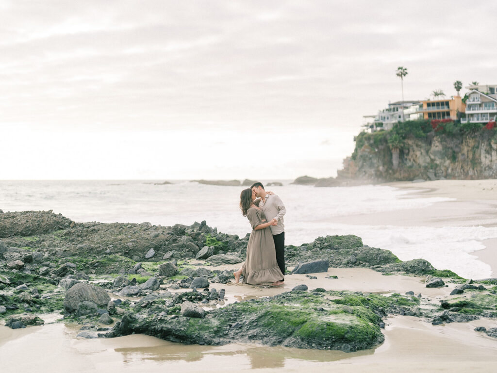 Engagement shoot at Thousand steps beach in Laguna Beach