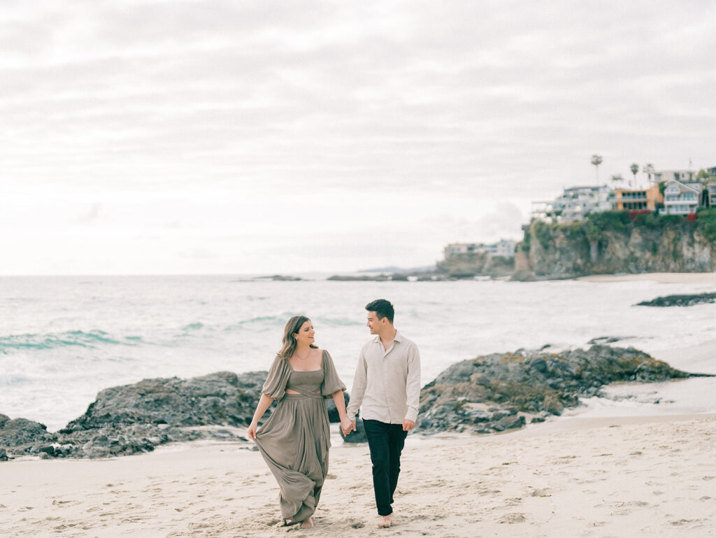 Engagement shoot at Thousand steps beach in Laguna Beach