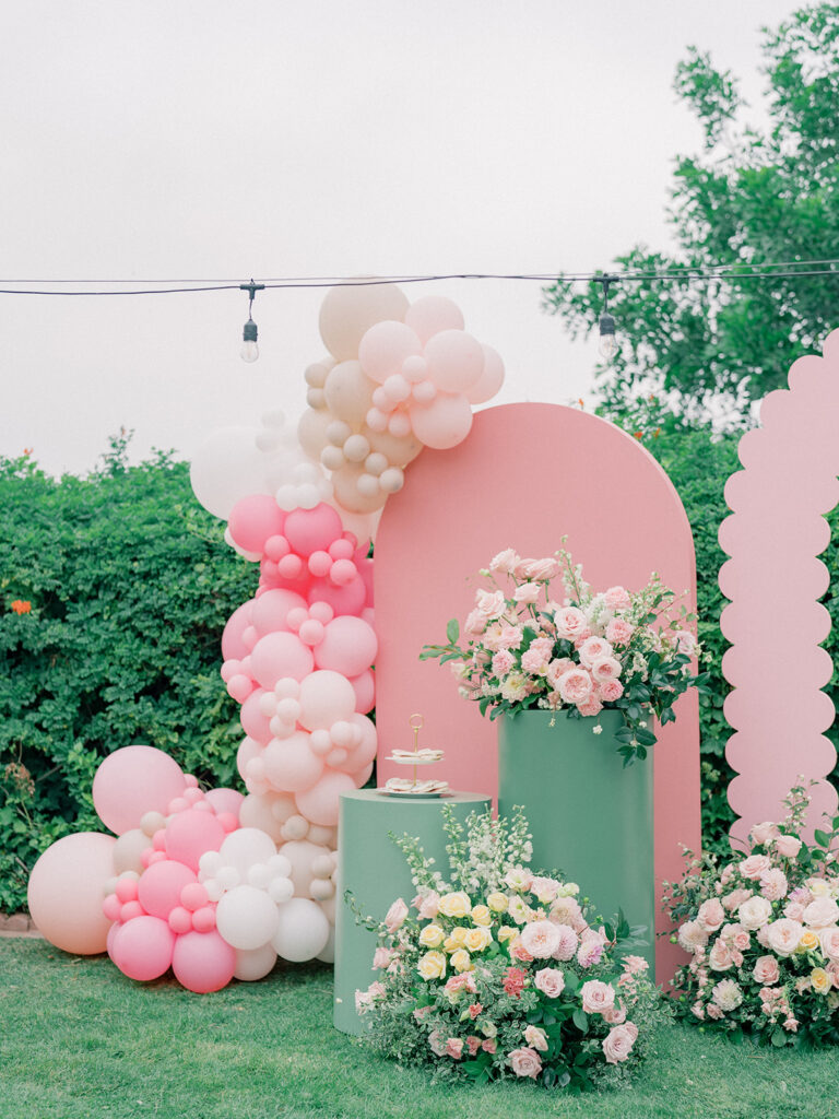 pink balloon design ideas for birthday party