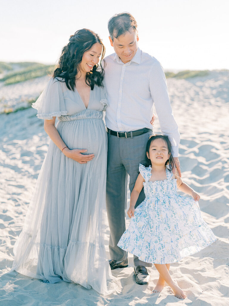 Family in front of Coronado Beach