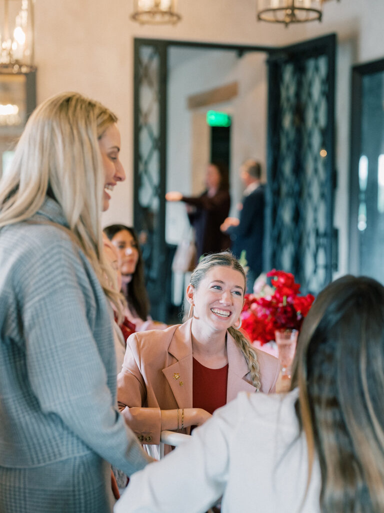 women talking with each other